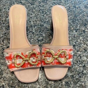 Authentic Kate Spade ♠️ Tweed Block Heel Sandals